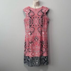 DB Established 1962 Coral/Black Dress Size 8